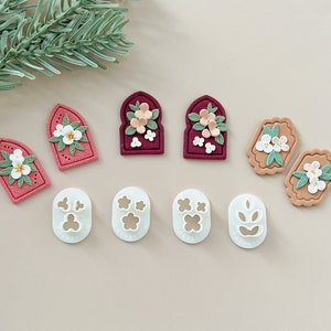Mini Flower Clay Cutter Set: Polymer Stud Earring Cutters