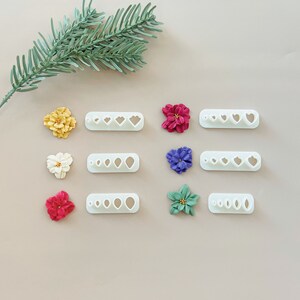 Mini Flower Petal Clay Cutter Set: Polymer Stud Earring Tool