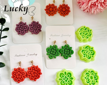 Boho Flower Polymer Clay Cutters Set,  Clay Earring Cutters, Polymer Clay Supply, Clay Tools