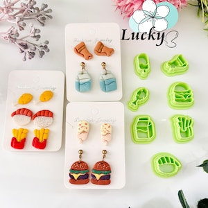 Polymer Clay Cutters Set,  Clay Earring Cutters, Polymer Clay Supply, Clay Tools