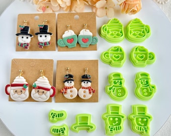 Christmas Polymer Clay Cutter Set | Winter Clay Earring Mold | Polymer Clay Supply