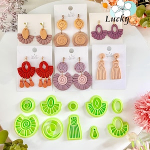 Polymer Clay Cutters Set,  Clay Earring Cutters, Polymer Clay Supply, Clay Tools