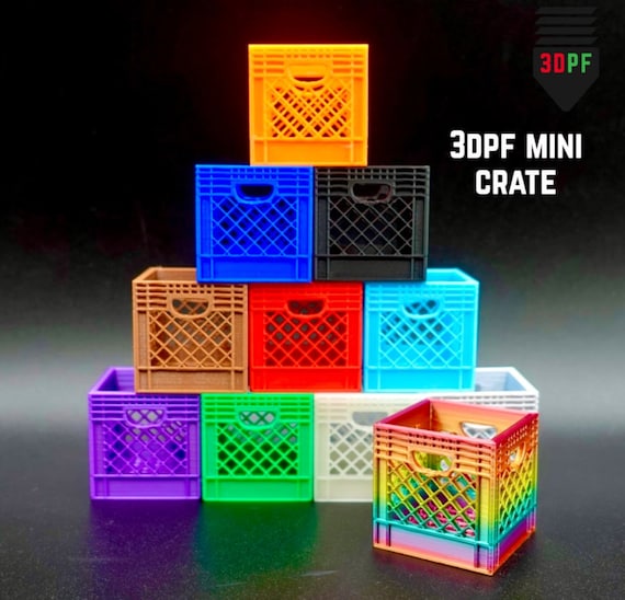 Mini Crate / Mini Brands / Storage / Organizer / Desk Storage / Office /  Office Gift 