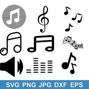 Musical Notes Svg Png Bundle, Musical Png, Music Clipart, Music Notes ...