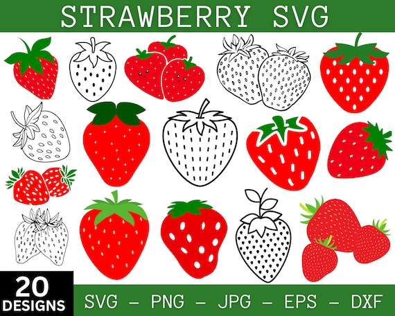 Strawberry Svg Bundle, Strawberry Png, Strawberry Clipart, Strawberry Shirt, Strawberry Vector, Svg For Shirts, Instant Download