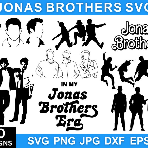Jonas Brothers Svg / Png, Jonas Brothers Tour, Jonas Brothers Png Bundle, Jonas Brothers Shirt, Svg Cut Files Silhouette / Vector