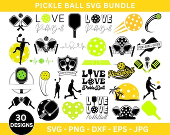 30+ Pickleball Svg Bundle, Pickleball Png, Pickleball Clipart, Pickleball Shirt, Game Day Svg, Sports Lover Svg, Instant Download, Cricut