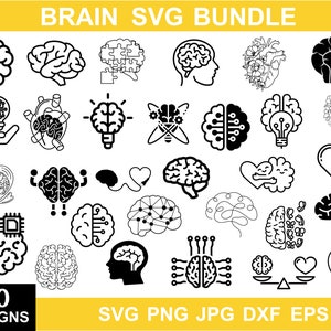 Gehirn SVG, Gehirn Png, Gehirn Clipart, Gehirn Vektor, Gehirn-Svg-Bundle, menschliches Gehirn, Gehirn Dxf, SVG-Datei für Cricut, Gehirn-Silhouette