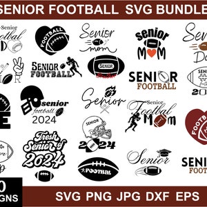 Senior Football Svg, Football Senior Svg, Senior Football Clipart, Senior Football Png, Vector. Svg Files For Cricut, Silhouette Designs