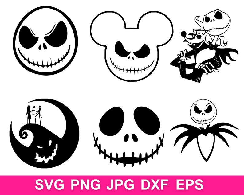Skellington Svg Png Bundle, Nightmare Before Christmas Cricut Files ...