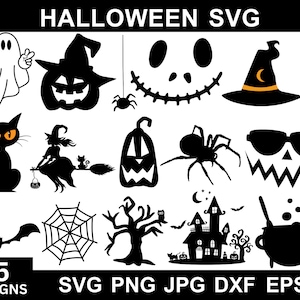Halloween-Svg-Bundle, Halloween-Svg, Halloween-Png, Halloween-Clipart, Halloween-Shirt-Svg, Fröhliches Halloween-Svg, SVG-Dateien für Cricut