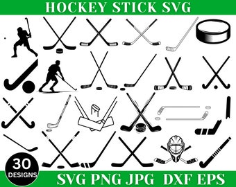 Hockey Stick Svg Bundle, Sports Stick Svg, Sports Lover Svg, Sports Svg, Svg Files For Cricut, Instant Download, Hockey Stick Clipart