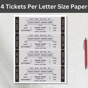 Bearbeitbares Ereignisticket, Ereignisticketvorlage, Überraschungsausflug, Geschenk für ihn, Musical, Konzert, Theatershow, Einladung, Sofort-Download