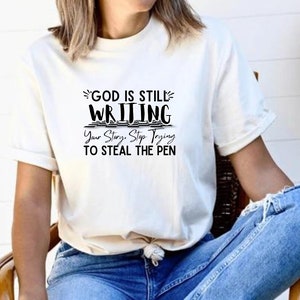 God Is Still Writing Your Story Svg, Funny Christian Svg, Bible Quote Svg, Trust God Png, Svg Files For Cricut, Instant Download, Silhouette