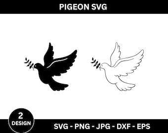 Pigeon Svg Png, Pigeon Png, Pigeon Clipart, Pigeon Bird Svg, Dove Svg, Pigeon Vector, Pigeon Cricut, Svg For Shirts, Instant Download