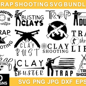 Trap schießen SVG Bundle, Trap schießen Png, Trap schießen Clipart, Trap schießen Dxf, Ton schießen SVG, SVG-Datei, Silhouette & Cricut