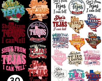 Sie ist von Tejas PNG Bundle, ich kann Cowgirl PNG sagen, Western Texas Girl Grafiken für T-Shirt, Retro Leopard Country Designs, digitaler Download