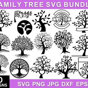 Family Tree Svg Bundle, Family Tree Png, Family Tree Clipart, Family Reunion Png, Family Tree Svg, Svg Files For Cricut, Instant Download