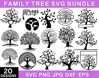 Family Tree Svg Bundle, Family Tree Png, Family Tree Clipart, Family Reunion Png, Family Tree Svg, Svg Files For Cricut, Instant Download