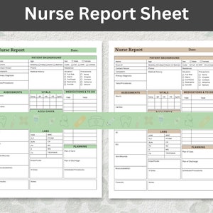 Nursing Report Sheet, Nurse Brain Sheet, Nurse Report Sheet, Rn Report Sheet, Report Sheet, Icu Report Sheet, Nursing Brain Sheet