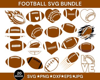 Football Svg Bundle, Football Png, Sports Svg, Football Silhouette, American Football Svg, Svg Files For Cricut, Instant Download, Football