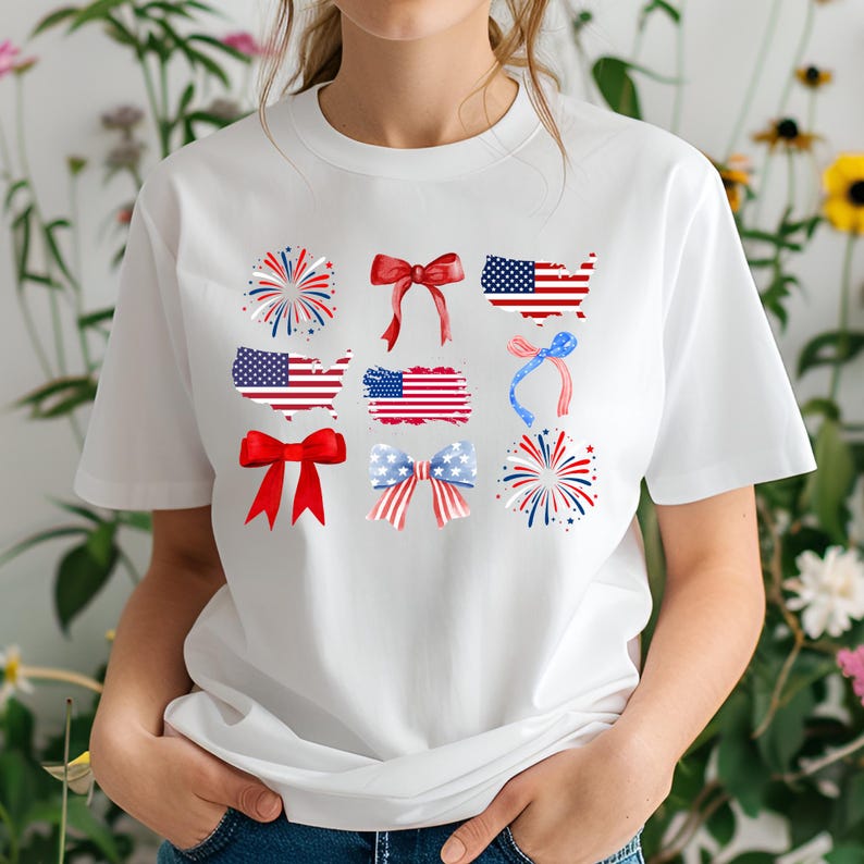 4th Of July Bow Png, Coquette Bow Png, Patriotic Bow Png, 4th Of July Png, American Flag Png,USA Png, Independence Day Shirt Png,Sublimation image 7