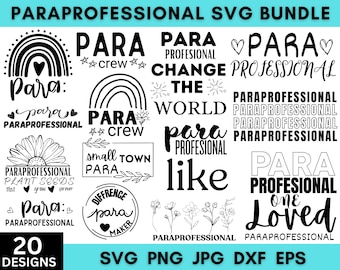 Paraprofessional Svg, Para Svg, Teacher Svg, Para Shirt Svg, Paraprofessional Png, Cricut Svg, Digital Download, Para Shirt Png, Silhouette