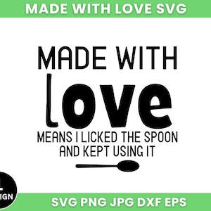 Fatto con amore Svg Png, Cucina della nonna Svg, Fatto con amore Png, Cucina della nonna Dxf, File Svg per Cricut, Download immediato, Silhouette