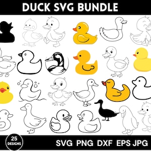 25+ Duck Svg Png Bundle, Duck Png Bundle, Cute Duck Svg, Duck Dxf, Duck Clipart, Duck Cut File, Svg Files For Cricut, Instant Download