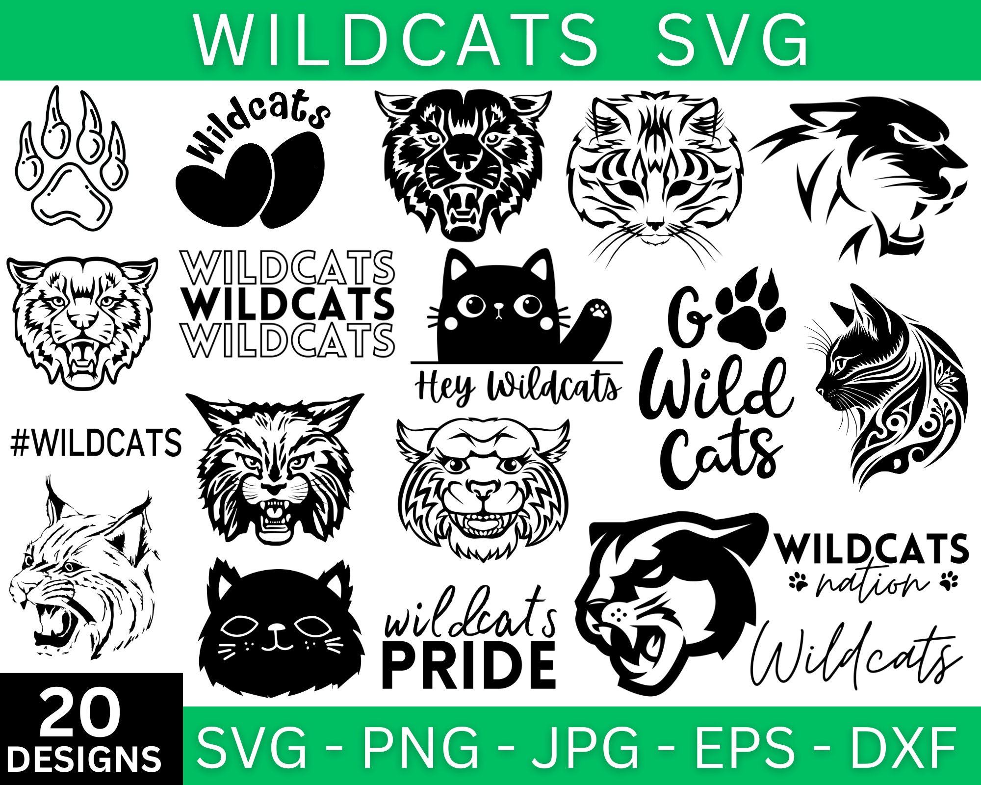 Wildcats Svg Bundle Wildcats Svg Wildcats Png Wildcats - Etsy