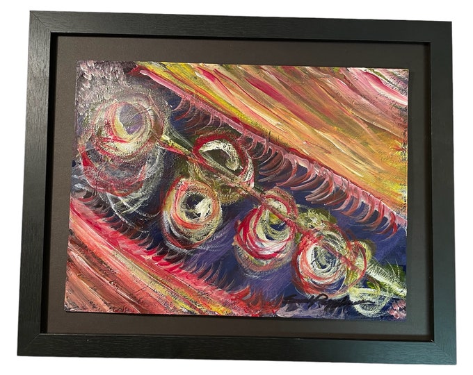 Featured listing image: Original Artistic abstract painting, Connection in Motion, by Sarah Razzelmussen