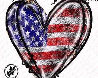American Flag heart PNG|JPEg USA Flag love leopard Png, Memorial Day ,Fourth of July,Hand Drawn,Independence Day,Freedom USA, Digital Prints