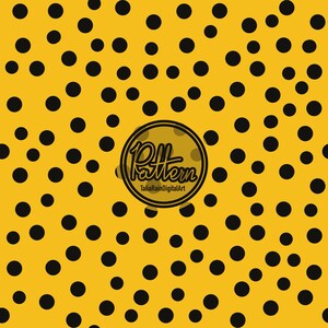 Polka Dot naadloze patroon PNG transparante achtergrond en JPEG digitale bestanden gele achtergrond, digitaal papier, met de hand getekend.