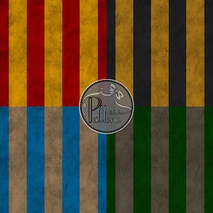 Wizard School Stripes Seamless Pattern: Four Colors (PNG Digital Paper)