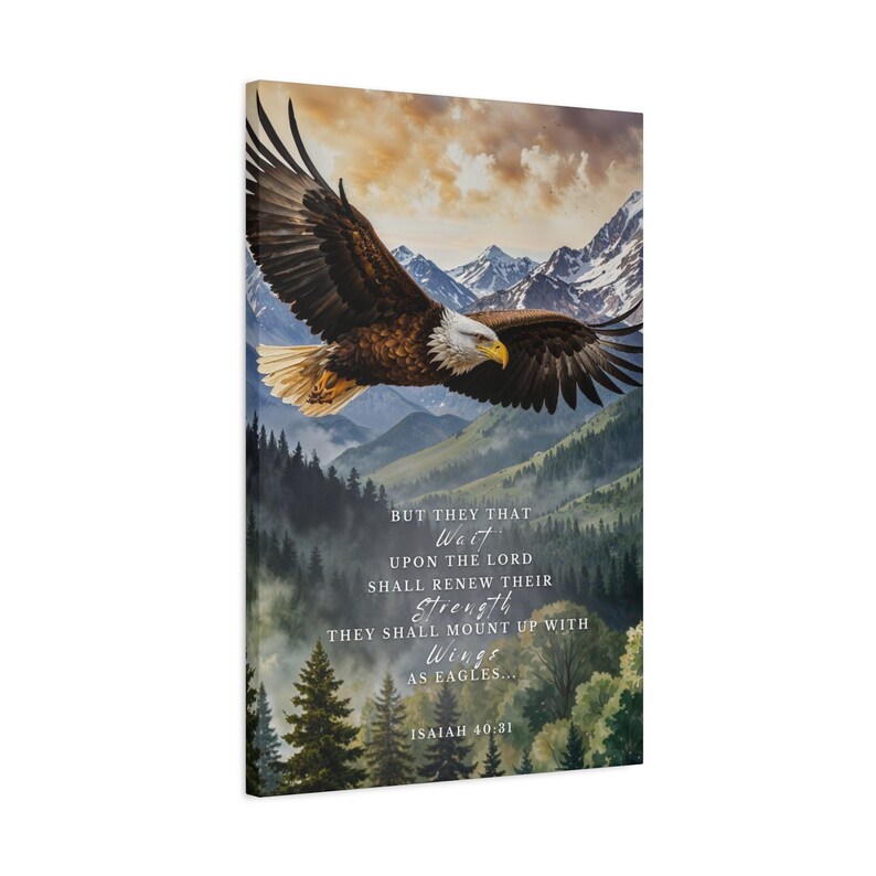 Isaiah 40:31 Eagle Wall Art – Christian Scripture Eagle Painting ...