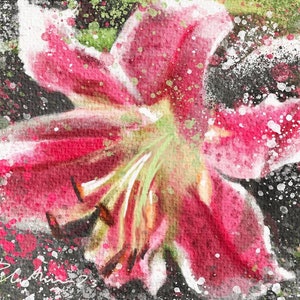 FLORAL PAINTING - Lily Flower Print - Lovely Floral Art - Floral unframed Print - Painted Floral Art - Flower Lover Print