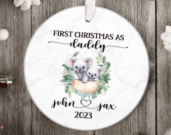 Personalized Dad Ornament | First Time Dad Gift | Grandpa Ornament | Grandparent Ornament | Father In Law Gift | Gift For Stepdad