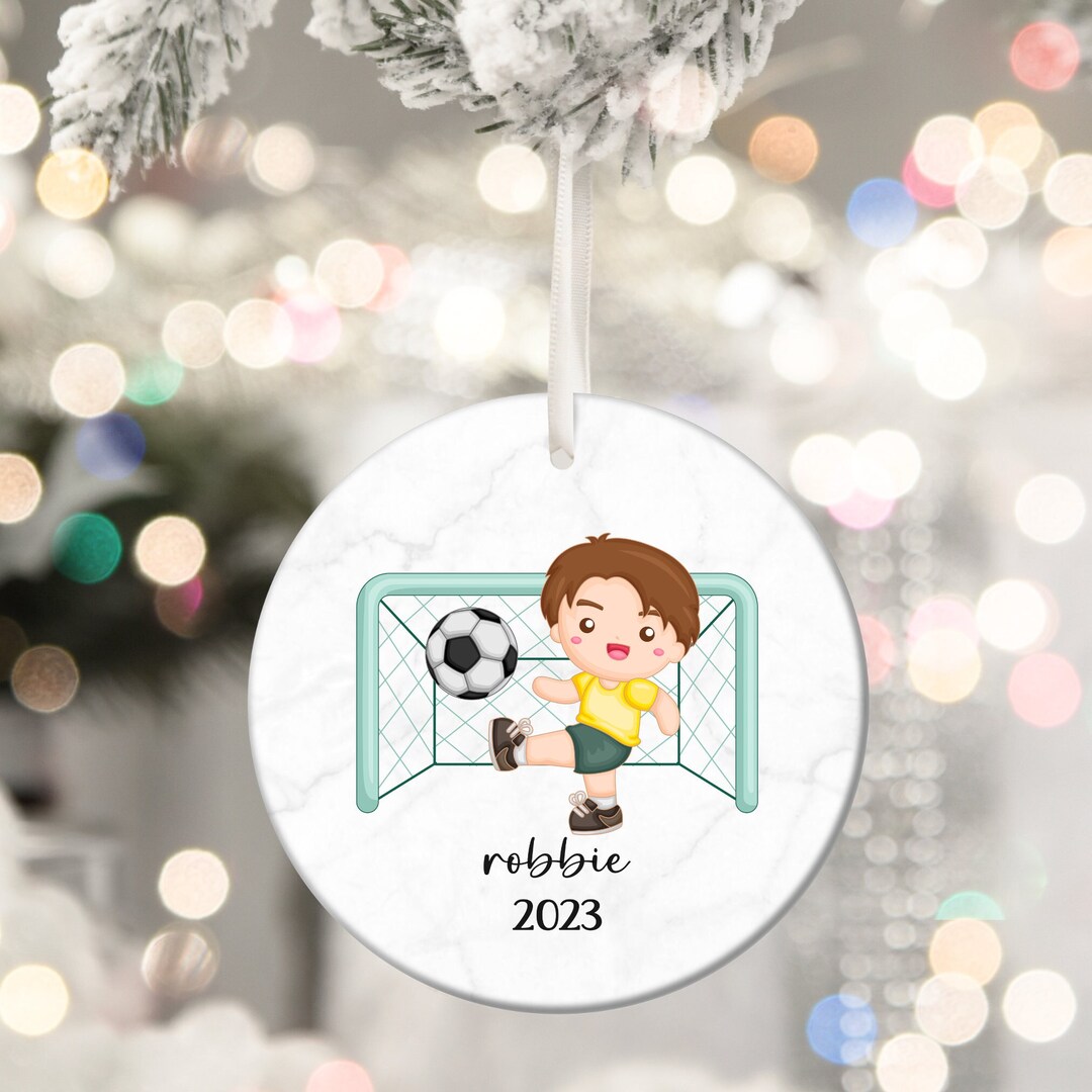 Soccer Ornament Personalized Boy Soccer Ornament Grandchildren Ornament