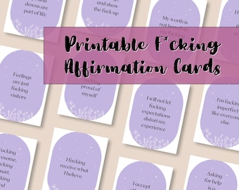 Afirmaciones groseras para imprimir, 24 tarjetas didácticas con dichos vulgares y realistas para descargar al instante