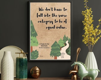 Salmo para los salvajes: póster imprimible de Becky Chambers, cita inspiradora, descarga digital
