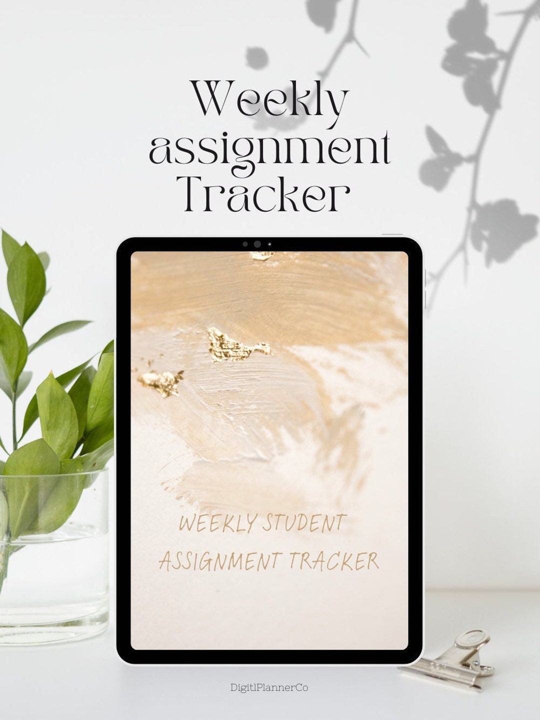Minimalistic Weekly Student Assignment Tracker, Due Dates, Assignments ...