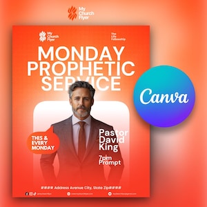 Customizable Church Event Flyer Template – Editable Canva Design for Sermons, Bible Studies & Special Services