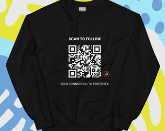 QR Code Sweatshirt Instagram Sweatshirt Personalisierte QR Code Pullover Benutzerdefinierte Qr Code Social Media Qr Code Hoodie Benutzerdefinierte Hoodie Ironisch