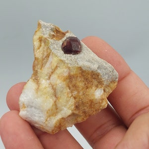 Garnet Crystal On Matrix From Afghanistan, / Almandine Garnet, Red Garnet, Specimen, Energy, Energy