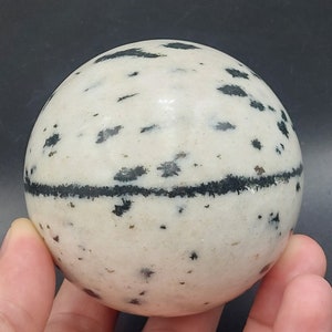 468 Gram Beautiful Granite Sphere Natural Crystal Polished Ball Healing Freeform Natural