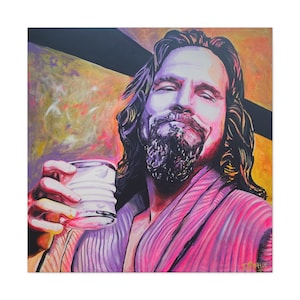 The Dude&#39;s Libation: Canvas Wall Print with White Russian Serenity