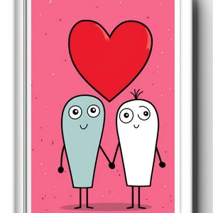 Juntos para siempre. Linda descarga digital de Te amo para el día de San Valentín