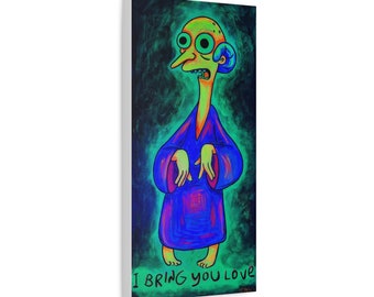 Otherworldly Affection. Mr Burns brings love 10" X 20"