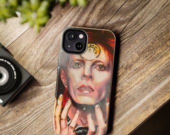 Stardust Reverie: David Bowie Ziggy Stardust Phone Case Tough Phone Cases