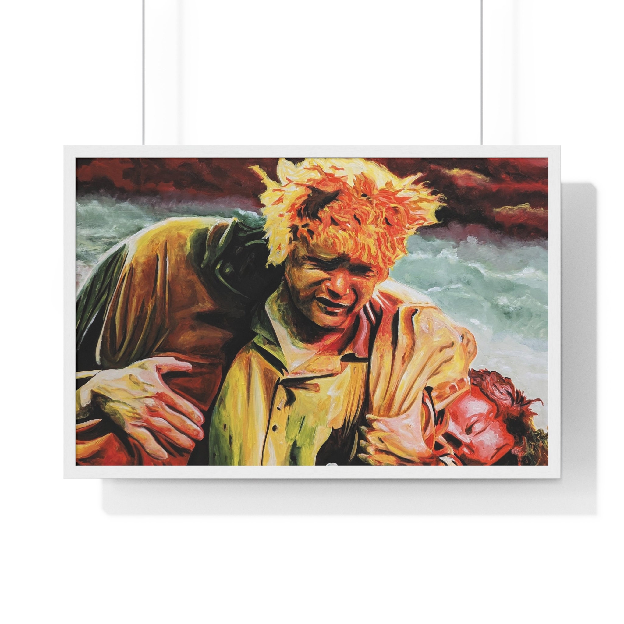 Sam Carrying Frodo to Mount Doom Framed Poster Epic Lord